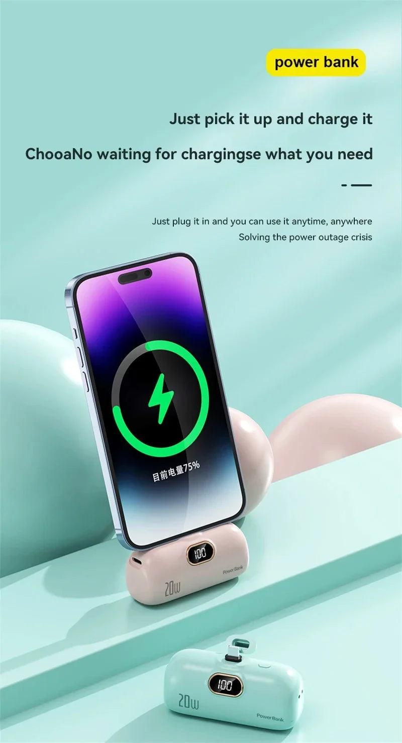 Oneplus  Mini Capsule 30000mAh Power Bank Portable Mobile Power Supply Emergency External Battery Fast Charger For iPhone Xiaomi
