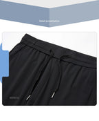 Summer High Stretch Smooth Ice Silk Casual Pants Man Thin Soft Elastic Waist Korean Grey Sweatpants Sports Jogging Trousers Male