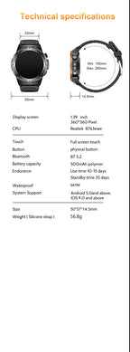 NEW For XIAOMI Outdoor Sports Smart Watch Men GPS Trackr Health Monitor BT Call NFC UV infrared Laser 5ATM Waterproof Smartwatch