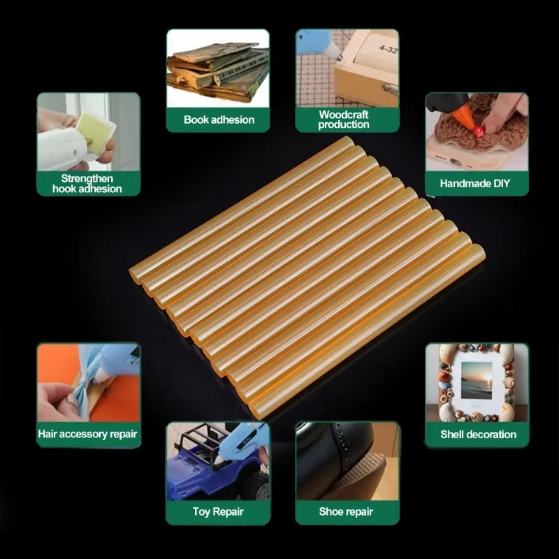 High Adhesion Hot Melt Glue Sticks 11mm 7mm Transparent Flexible EVA For Car Dent Repair Paintless Removal Crafting Tool Supply