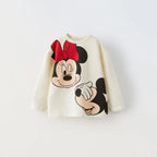 Long Sleeve Tshirt Printing Base Shirt Thin Cotton Soft Early Spring Wear Toddler Girls New Cartoon Fashion Round Neck T