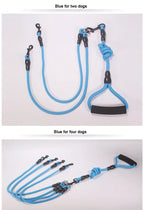 3 Way Dog Leashes for Walking 2/3/4 Dogs Pets Nylon Braided Rope No Tangle Dog Leashes for Small Dogs Dual Three Dogs Leash