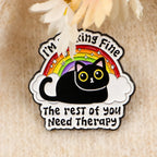 2-10pcs/set Funny Animals Series Enamel Pin Cartoon Cats Dogs Brooch Set Lapel Pins Badge on Backpack Clothing Accessories Gifts