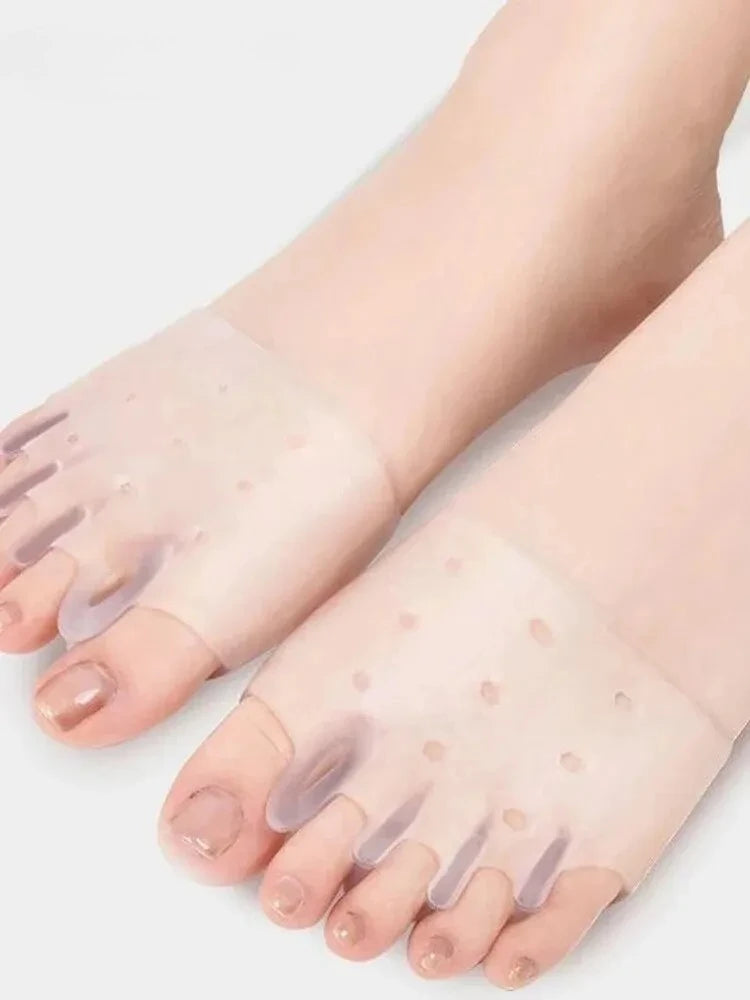 2 Comfortable Silicone Front Foot Pads for Foot Health and Bunion Relief, Perfect for Night and Home Use