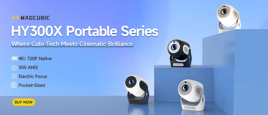 Magcubic 4K Android 11 Projector Native 1080P 390ANSI HY320 Dual Wifi6 BT5.0 1920*1080P Cinema portable Projetor upgrated HY300