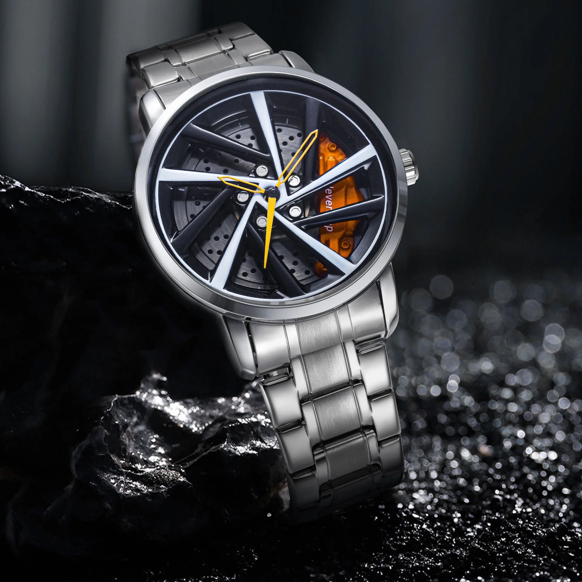 UTHAI CQ324 Fashionable Men watch with wheel clamp design,rotating hollow quartz watch,cool clock gift watches for man