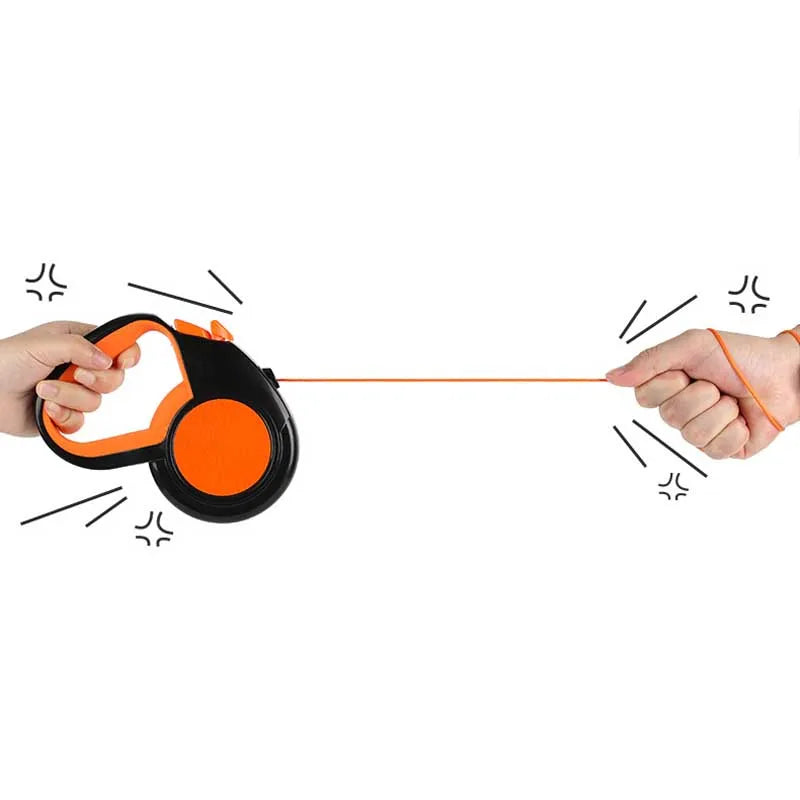 3M/5M/8M Dog Leash with Reflective Stitching,Heavy Duty Retractable Dog Leash One Button Lock and Release for Small To Large Dog