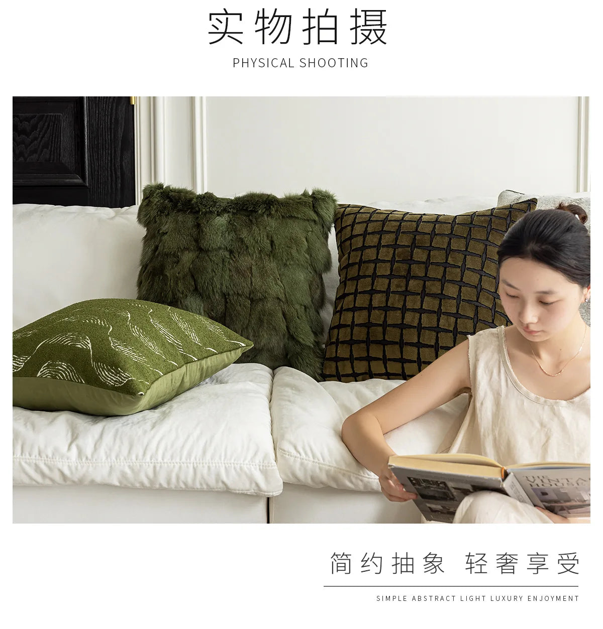 45X45CM Green Retro Throw Pillow Cover French Light Luxury Stamping Waist Cushion Cover Decor Home Decorative Pillowcase