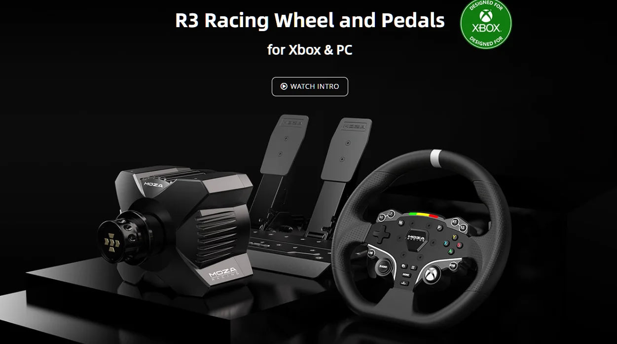 MOZA Racing for PC R3 3.9Nm Direct Drive Powerhouse with ES Lite steering Wheel ,pedals