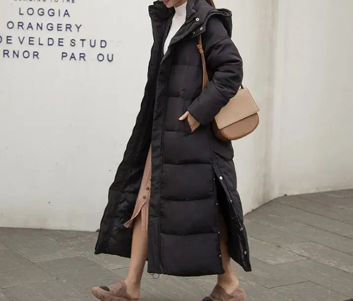 Autumn/Winter New Fashion Long Sleeved Hooded Zipper Solid Color Slim Fit Long Version Jacket For Women,4 Colors