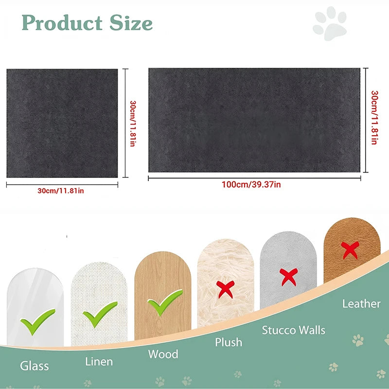 Cat Scratching Mat Self-Adhesive Trimmable Carpet Cat Scratching Post Carpet for Anti-scratching Sofa Furniture Protection