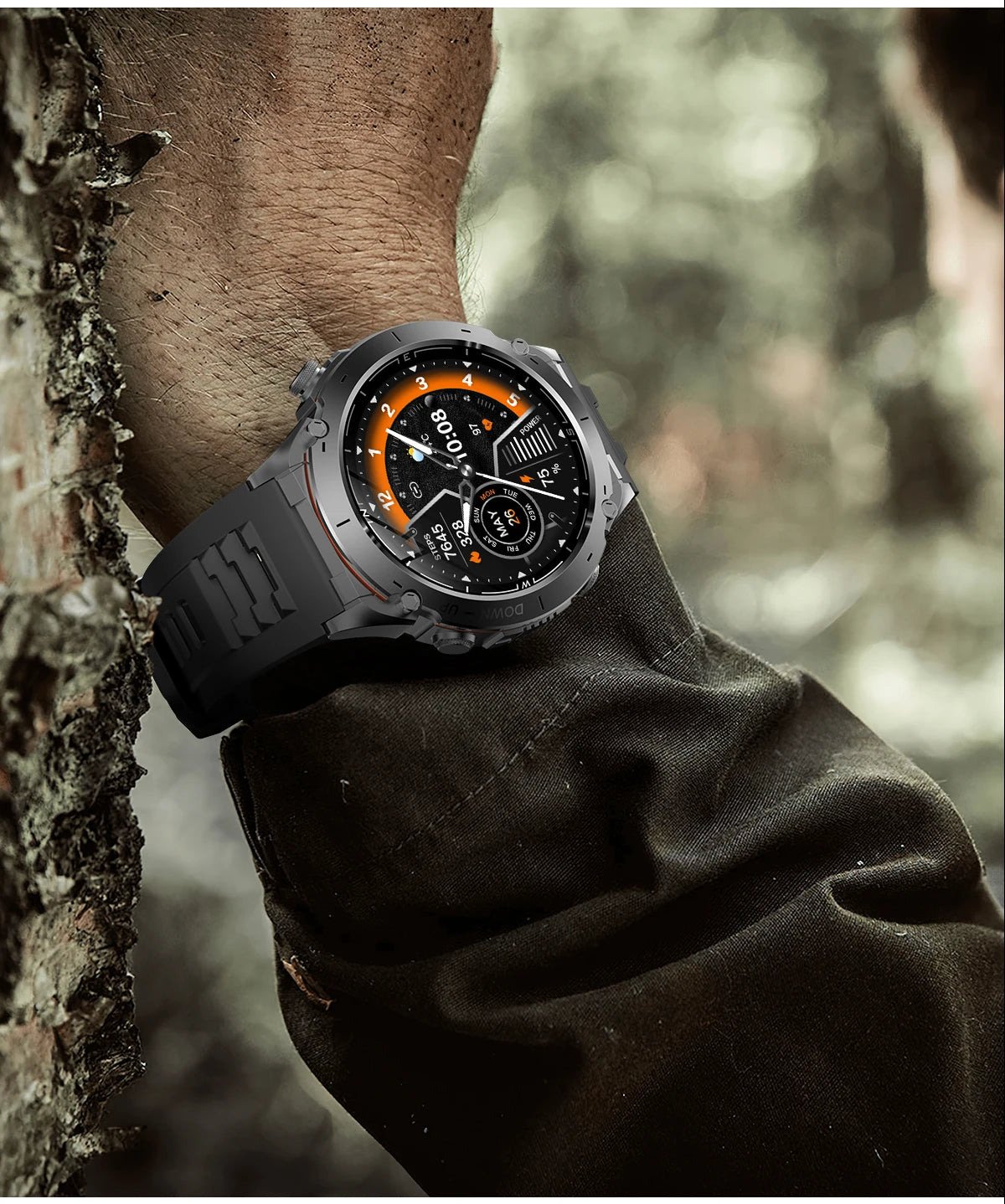 Men New Outdoors Sports Military GPS SmartWatch 10ATM Waterproof 730mAh High Battery Compass NFC HD Call For Huawei Xiaomi Watch