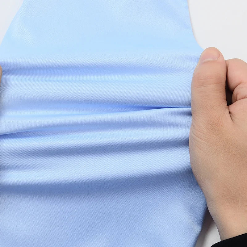 2023 Non-Iron Solid  Soft Easycare Stretch Shirts Men Spandex Long Sleeve Dress Shirt Men Office Shirts Men Clothing