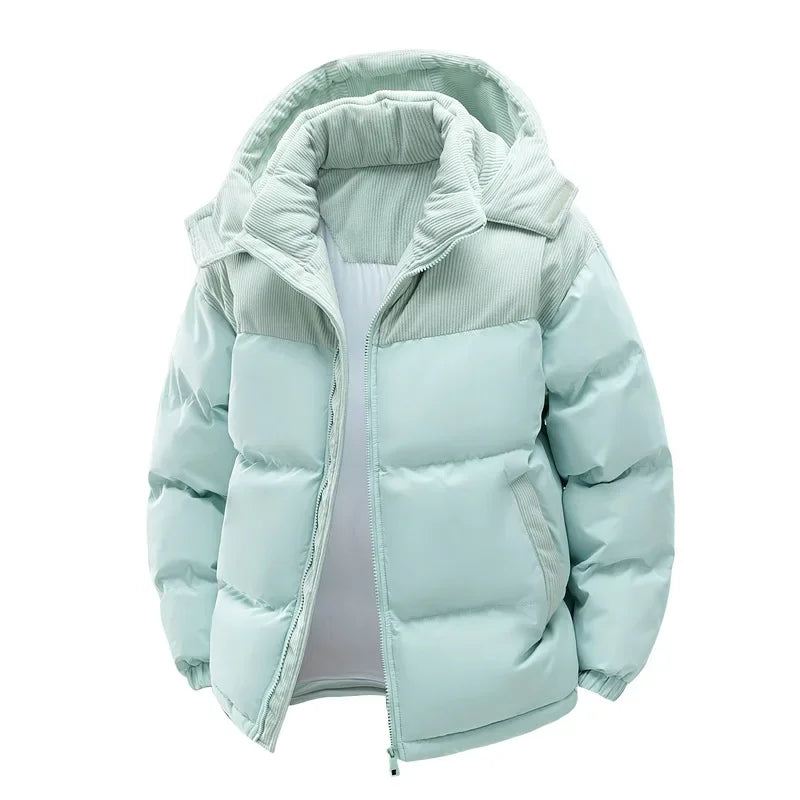 High Quality Thickened Cotton Jacket for Men Winter Windproof Warm Hooded Coat Couple Casual Wear Chinese Brand Outerwear