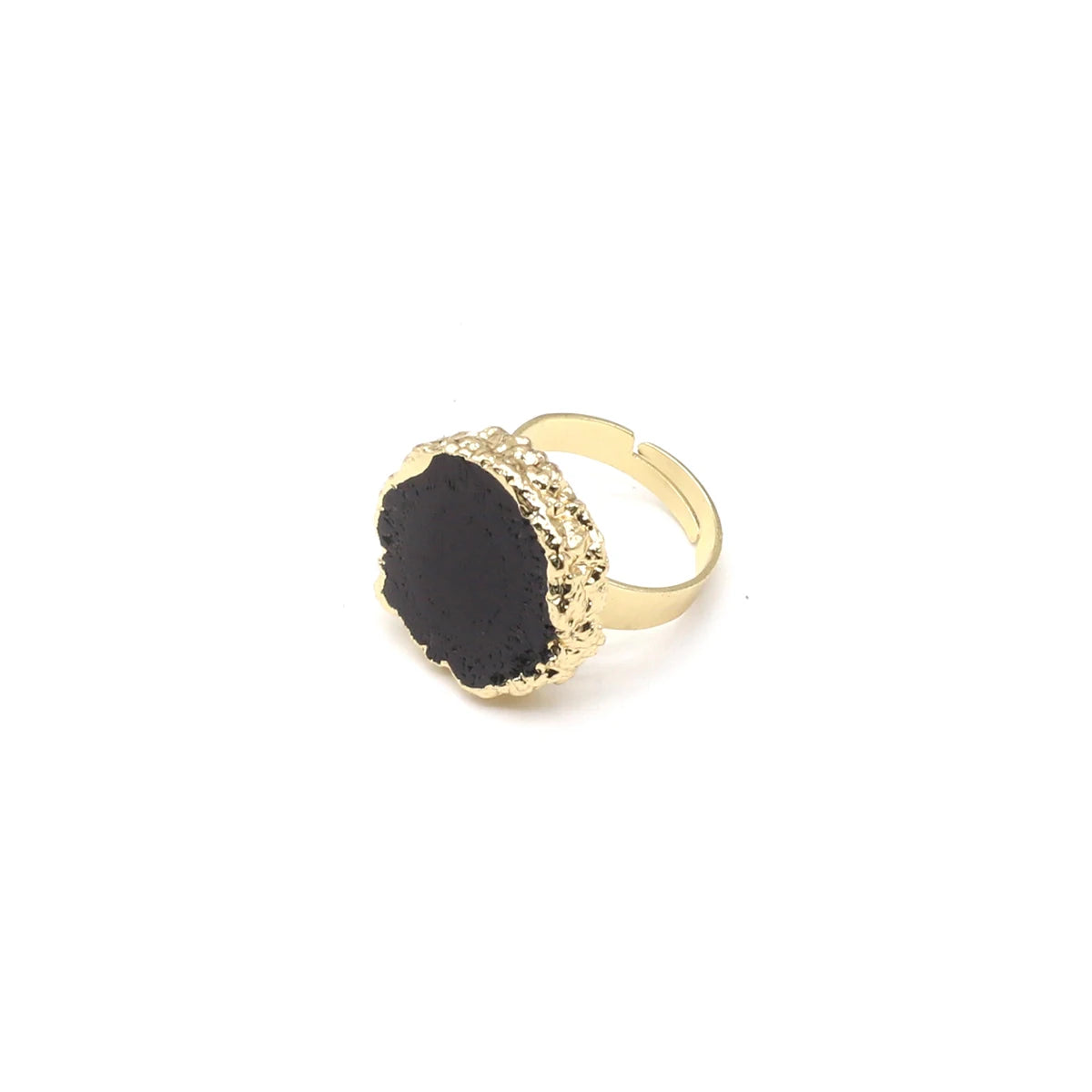 Natural Semi Precious Stones Irregular Crystal Druzy Rings Reiki Healing Embryo Agate Jewelry Accessories Party Gifts for Women