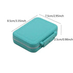 3 Grids Organizer Container For Tablets Travel Pill box With Seal Ring Small Box For Tablets Wheat Straw Container For Medicines