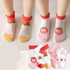5 Pairs/Lot Children Socks Boy Girl Baby Fashion Cotton Solid Wild Soft Cozy Breathable For 1-12Y Summer Kids Casual Mesh Socks