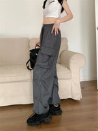 High Waist Wide Leg Workwear Pants Women's Spring 2024 Loose Sun Protection Casual Sports Thin Style Fashionable Trousers