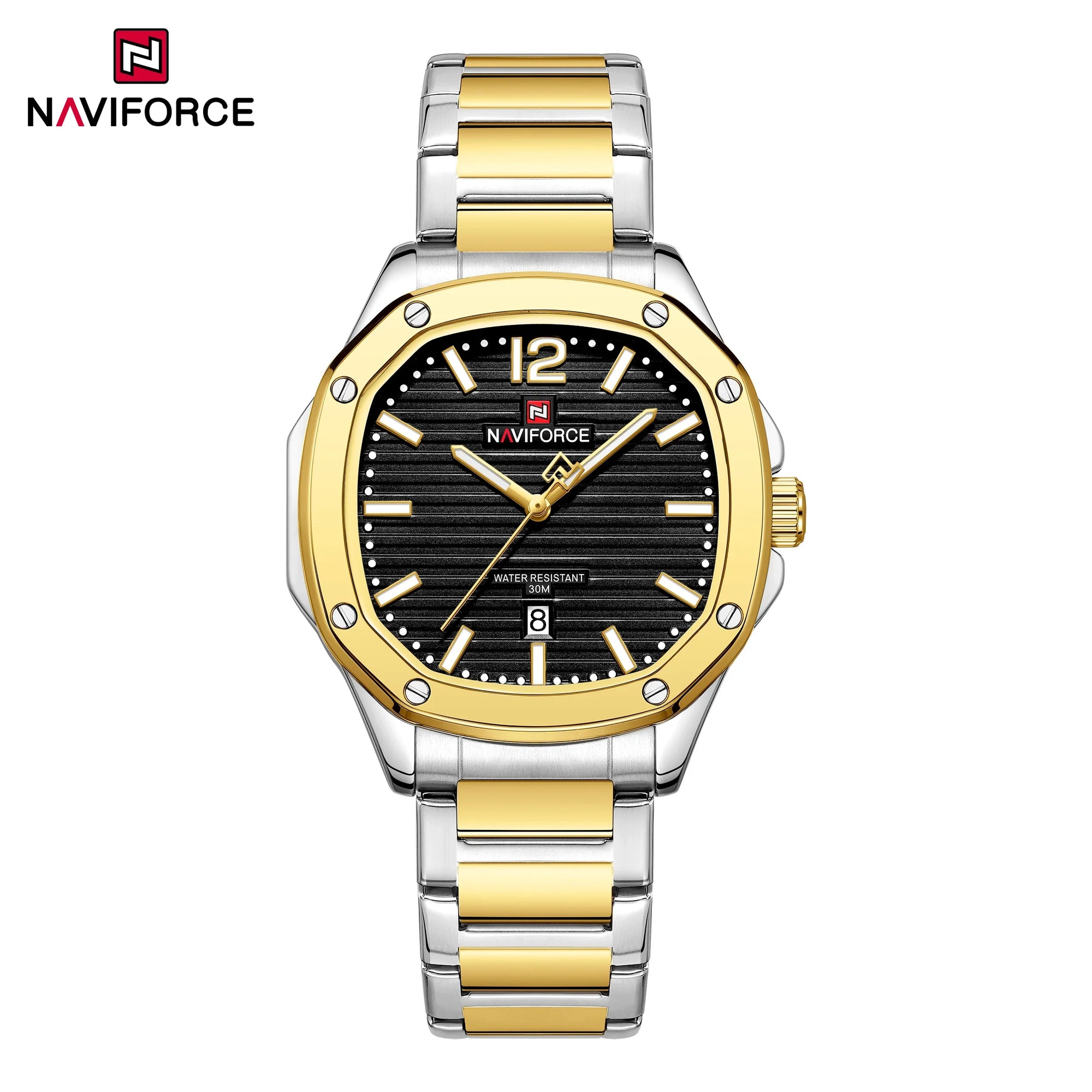 NAVIFORCE Men Luxury Brand Watches Military Sport Mens Wrsitwatches Full Steel Quartz Clock Men's Waterproof Business Watch