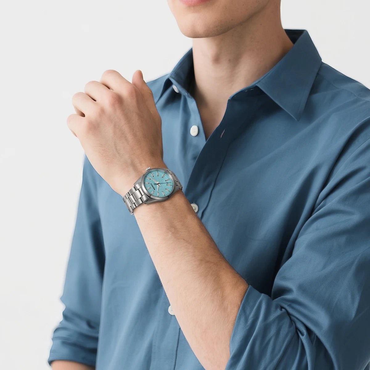 BERNY Watches for Men Luminous AR Sapphire Classic Dress Business Quartz Men's Watch 10ATM Elegant Fashion Casual Wristwatch