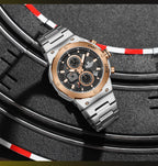 NAVIFORCE Man Quartz Top Brand Watch Luxury Luminous Chronograph Wristwatch Stainless Steel Waterproof Men Date Calendar Clock