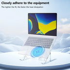 Aluminum Laptop Cooling Stand Laptop Cooling Pad With Adjustable Height,Foldable Frame,USB Power Notebook Risers Holder
