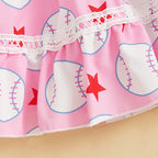 Girls Sleeveless Floral Print Ruffle Hem Summer Dress with Bow Detail and Button Closure - Casual A-line Beach Dress for
