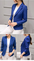 Spring New Women's Long-sleeved Suit Jacket, Korean Style Slim Short Coat Women, Asian Size M-XXXL, Girl's Blazers