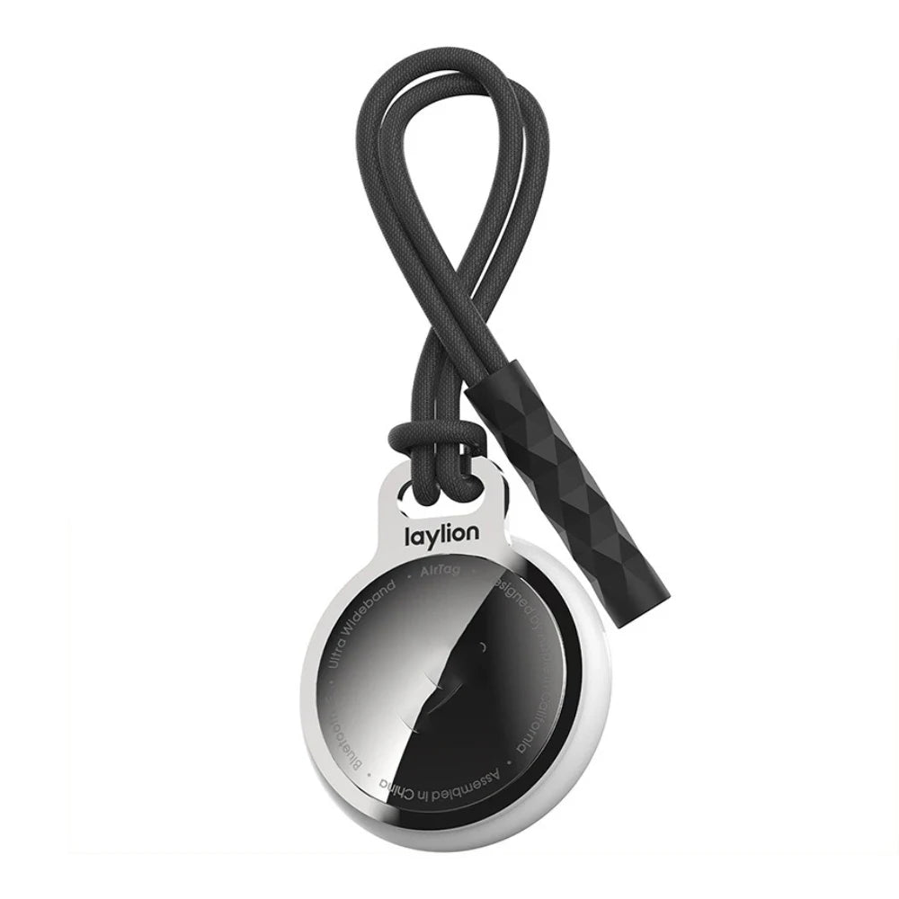 AirTag Tracker Holder with Lanyard Aluminium Invisible Slim Keychain Case for AirTags 2021 Finder Items Air Tag Accessories