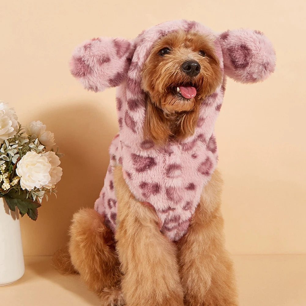 Cute Dog Hoodies Sweaters Soft Warm Fleece Puppy Sweatshirt Coat for Small Medium Dogs Chihuahua Yorkie Poodle Winter Pajamas