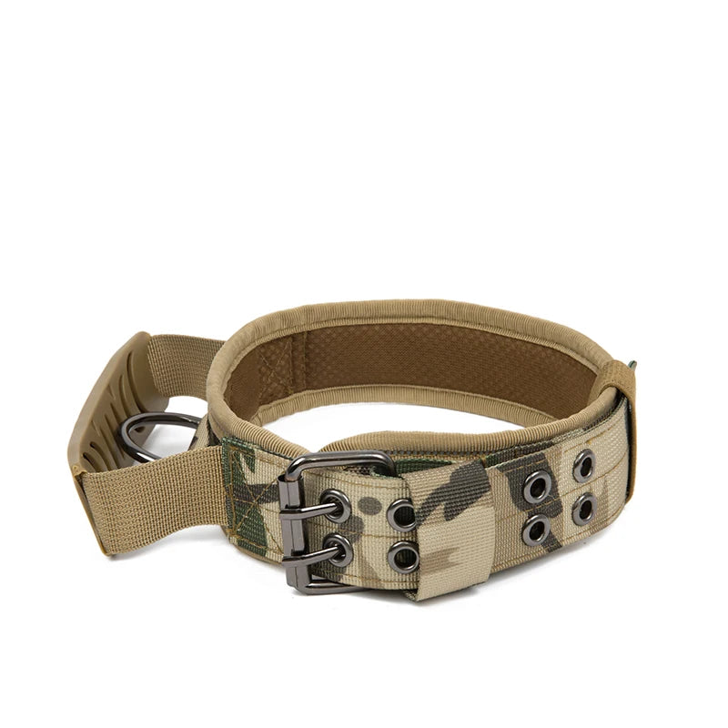 Tactical Dog Training Collar With Handle Reflective Collar Leash No Pull Lead Collars For Small Big Dogs Walking Pet Accessories