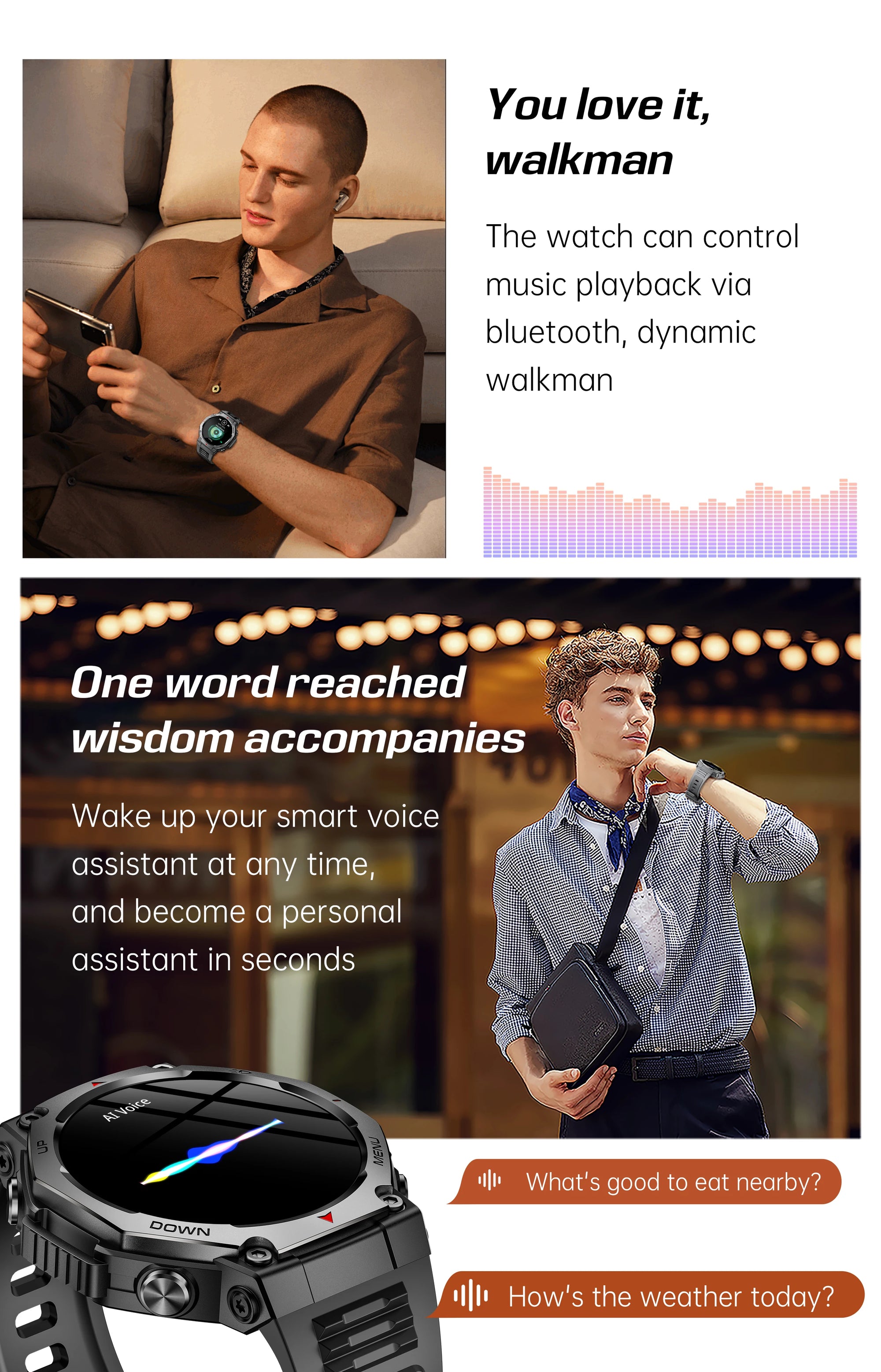 LIGE New 1.43 inch AMOLED Screen Smart Watch 525mAh Big Battery BT Call IPX8-5ATM Waterproof Sports Health Monitoring Smartwatch