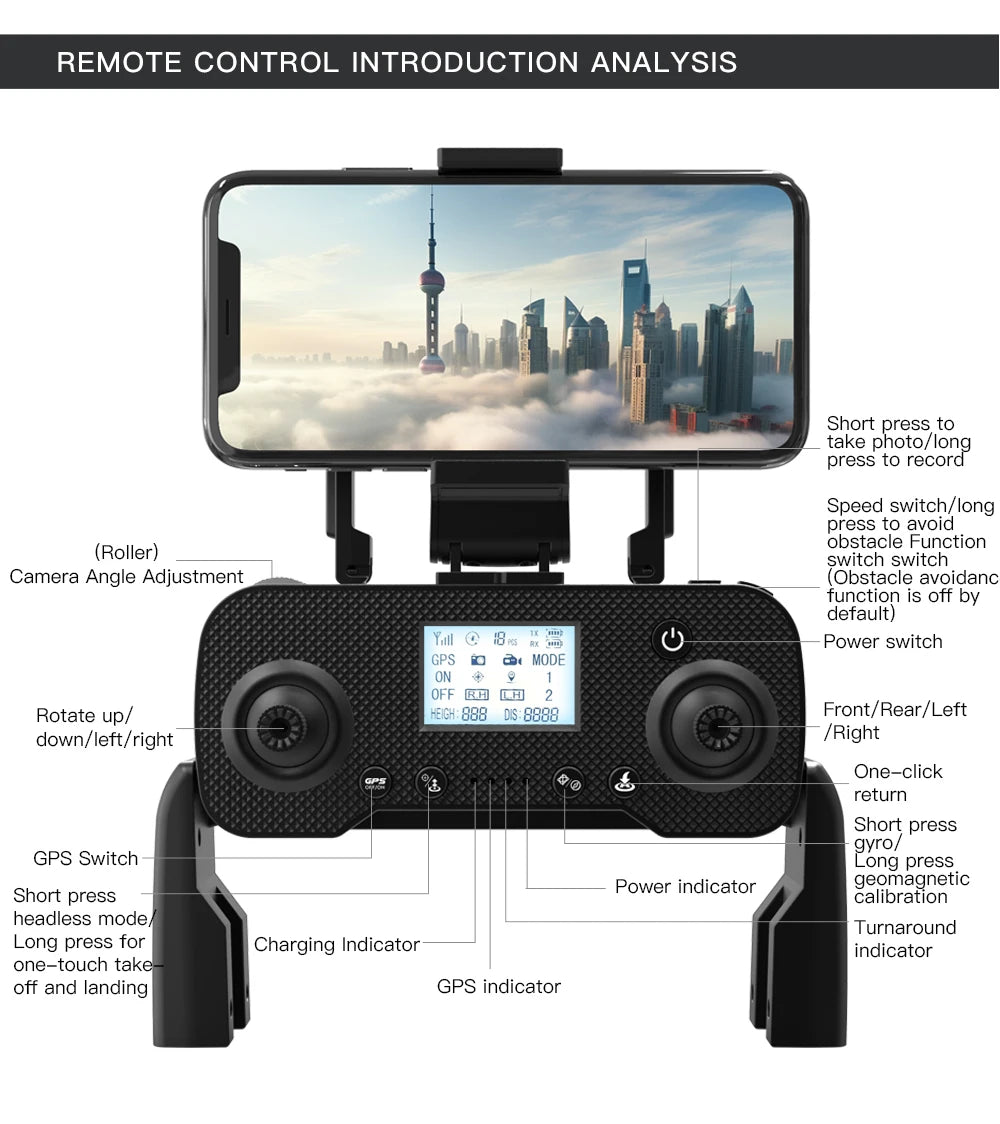2025 L200 Pro Max GPS Drone 5KM 8K Professional HD Dual Camera 2-Axis Gimbal Obstacle Avoidance Brushless Foldable RC Quadcopter
