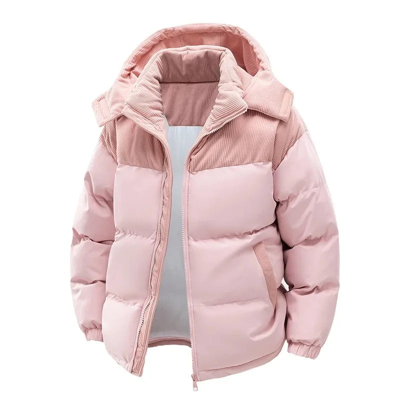 High Quality Thickened Cotton Jacket for Men Winter Windproof Warm Hooded Coat Couple Casual Wear Chinese Brand Outerwear