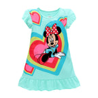 New kids Nightdress Elsa Cartoon Dress Minnie Printing Sleepwear Girls Nightgowns Children Party Dresses Pajamas Girls Dress