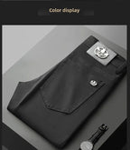 WhiteJeans Men's High-End European Style Jeans Lightweight Luxury Trendy Long Pants Business Casual Pants For Spring 2024