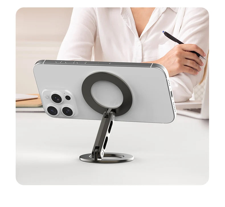 Double Magnetic Cell Phone Ring Holder Compatible with iPhone 16 12 13 12 eries MagSafe Removable Cell Phone Grip tablet ipad