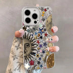 Sun Flower INS Phone Case For iPhone 16 15 14 13 12 11 Pro Max 16E XS XR 7 8 Plus SE2 Starry Sky Pattern Cover Shockproof Cover