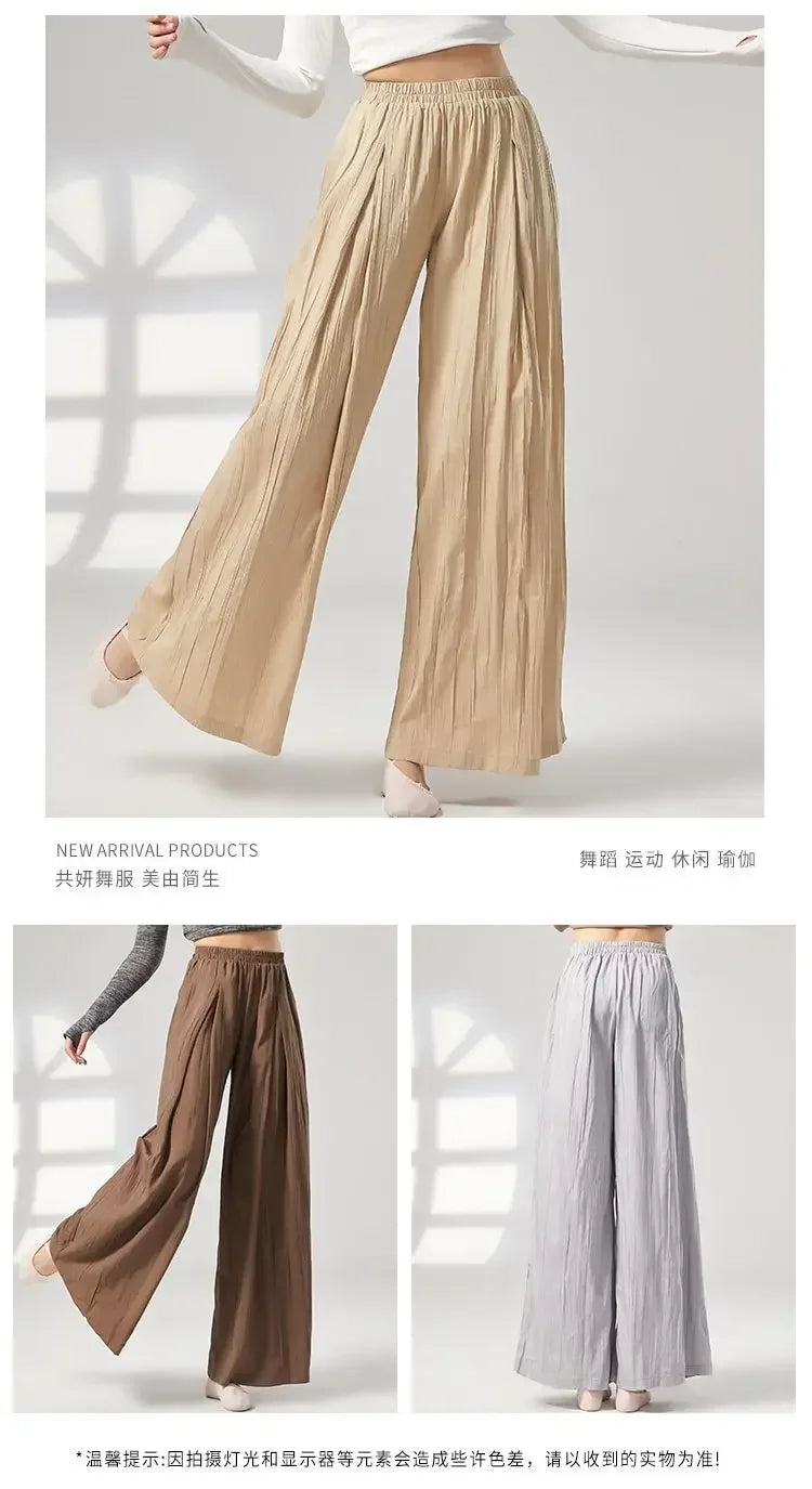 Modern Dance Practice Suit New Wide-leg Pants Chinese Classical Dance Suit Shape Female Teacher Dance Pants in Class