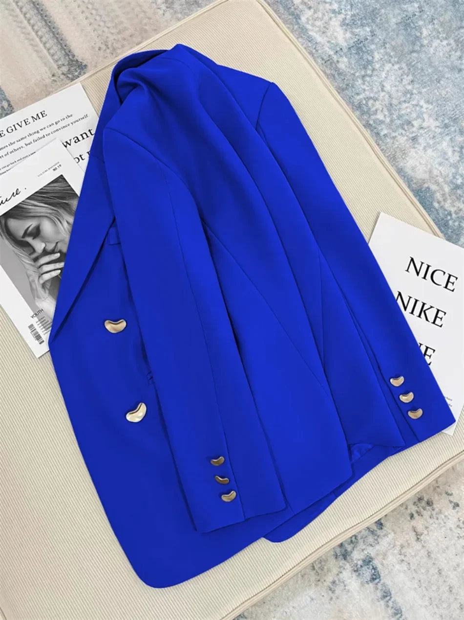 2025 Spring and Autumn New Korean fashion British Style Solid Blazer Women Clothing French Texture Fashion Small Suit Coat Women