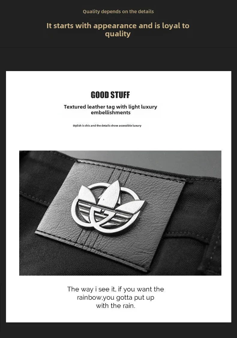 WhiteJeans Men's High-End European Style Jeans Lightweight Luxury Trendy Long Pants Business Casual Pants For Spring 2024