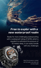 LIGE New 1.43 inch AMOLED Screen Smart Watch 525mAh Big Battery BT Call IPX8-5ATM Waterproof Sports Health Monitoring Smartwatch