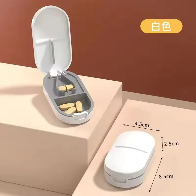 1pcPill Cutter,Pill Splitter For Cutting Small Pills OrLarge Pills In Half,Cuts Pills,Tablets,Stainless Steel Blade Travel Sized