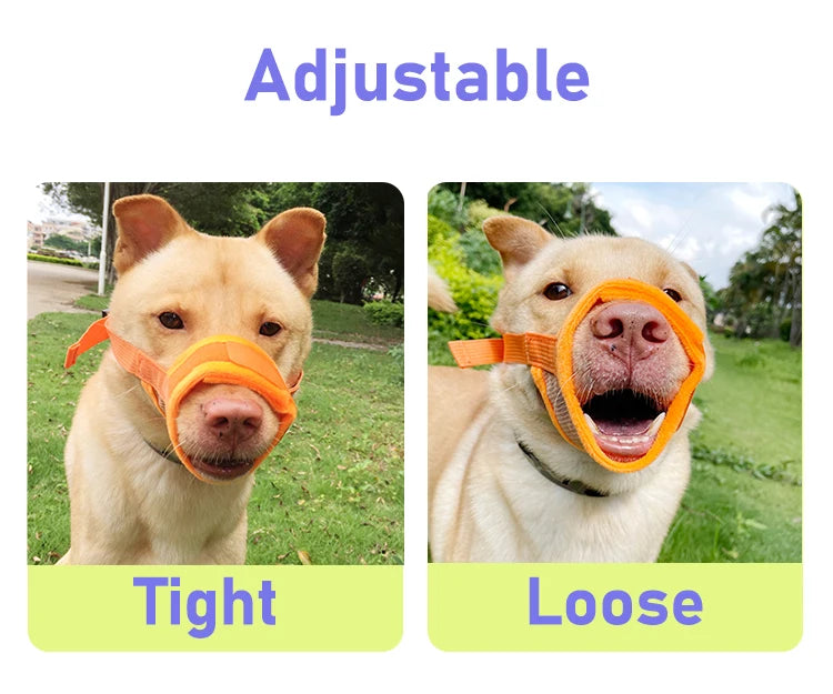 Dog muzzle Prevents biting barking and accidental eating prevents slipping off fits small medium large dogs adjustable