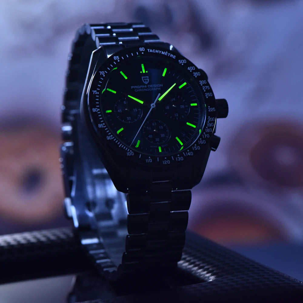 2025 New PAGANI DESIGN Moon V6 Men's Watches Luxury Quartz Watch For Man Chronograph VK63 Men Gift AR Sapphire Mirror Luminous