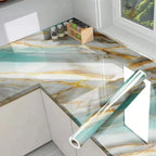 40cm Marble Pattern Kitchen Wall Stickers Self-Adhesive Oil-Proof Stain-Resistant Livingroom Resistant Home Decorative Wallpaper