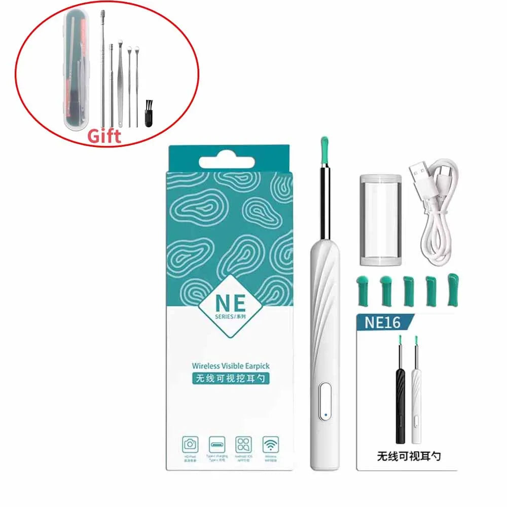 Wireless Visual Ear Pick Camera Ear Wax Removal Tool Picker Ear Cleaner Wax Removal  Earwax Cleaning Endoscope Kit Spoon Earpick