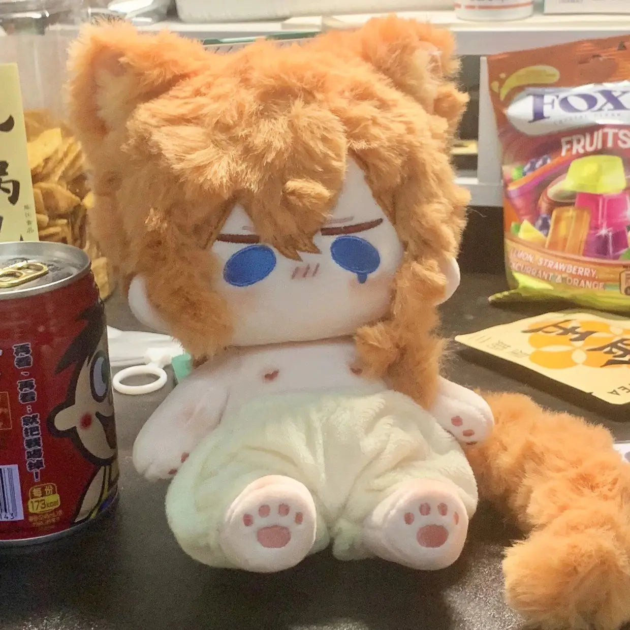 Chuuya Nakahara 20cm Stuffed Plush Doll Toy Bungou Stray Dogs Cute Cotton Doll Children's Fans Adults Cartoon Birthday Gift Toys