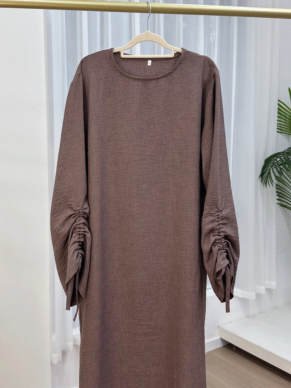 Eid Women Modest Dress Abaya String Sleeve Muslim Caftan Robe Morocco Dubai Kaftan Islam 2025 Vestidos Largos Jalabiya Ramadan