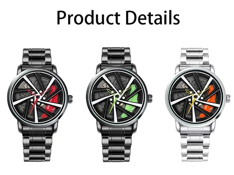 UTHAI CQ324 Fashionable Men watch with wheel clamp design,rotating hollow quartz watch,cool clock gift watches for man